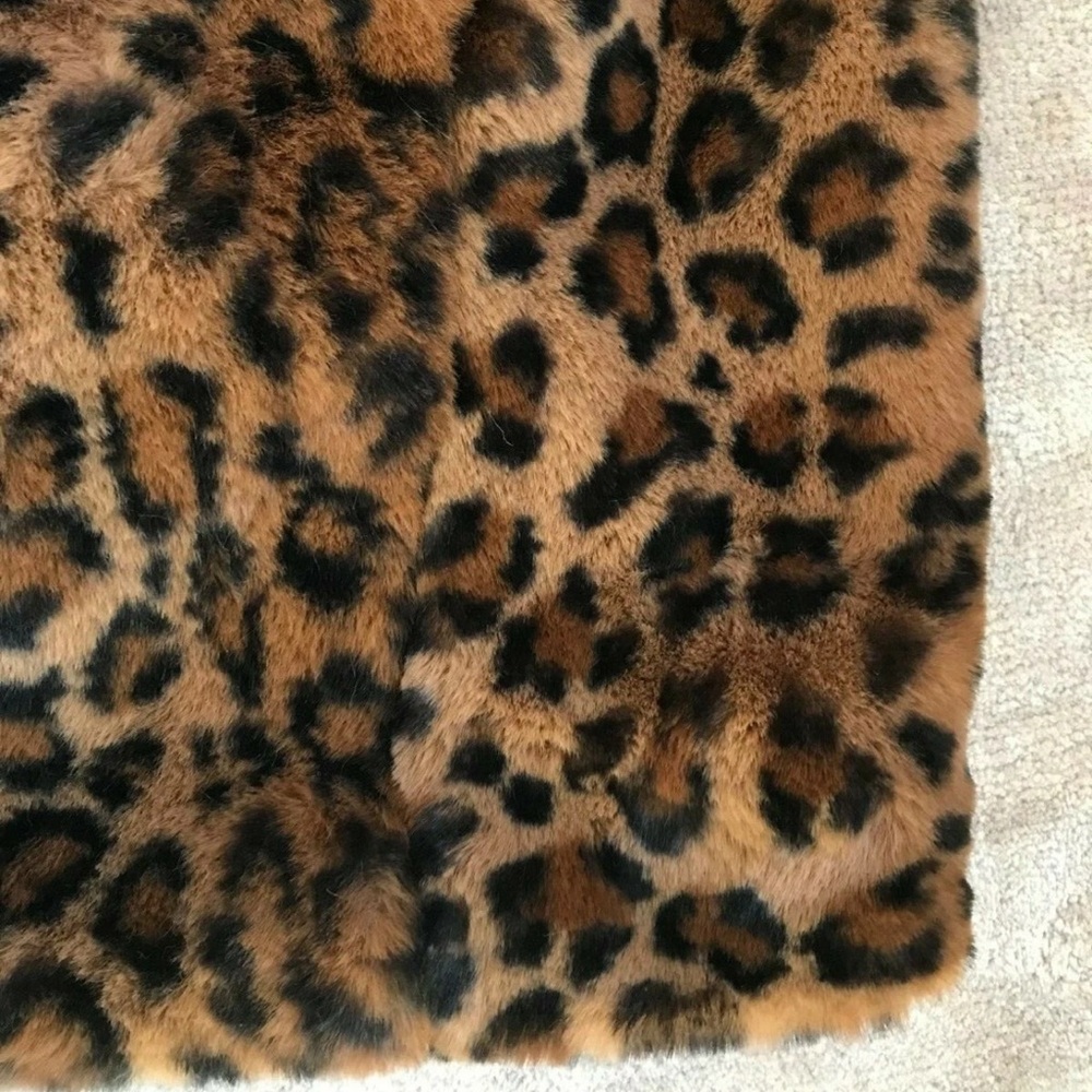 Derek Lam 10 Crosby Leopard-Print Faux-Fur Jacket Size Large - Picture 4 of 8